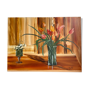 Tableau ancien, nature morte au