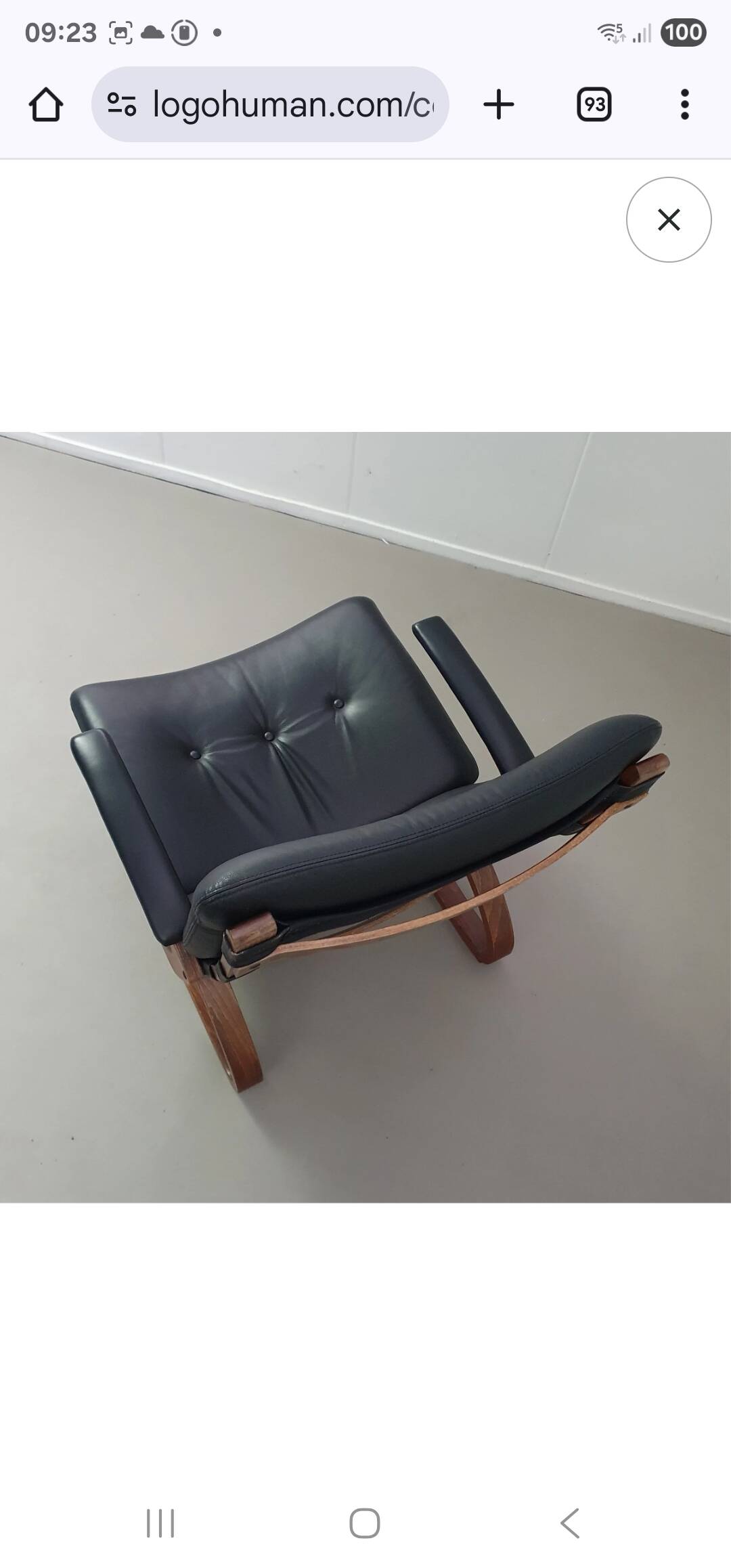 2 x leather lounge chairs