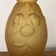 Art Deco Vase "Roses" H30cm amber glass