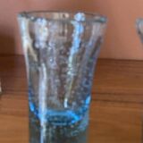 Lot de 4 verres soufflé bleux.