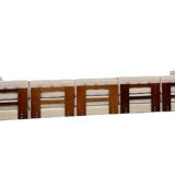 Mid-Century Modern Large Sofa, Wood and Orignal Upholstery