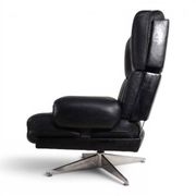 Howard Keith Kohinoor Leather Armchair with Ottoman for HK Furniture, 1970