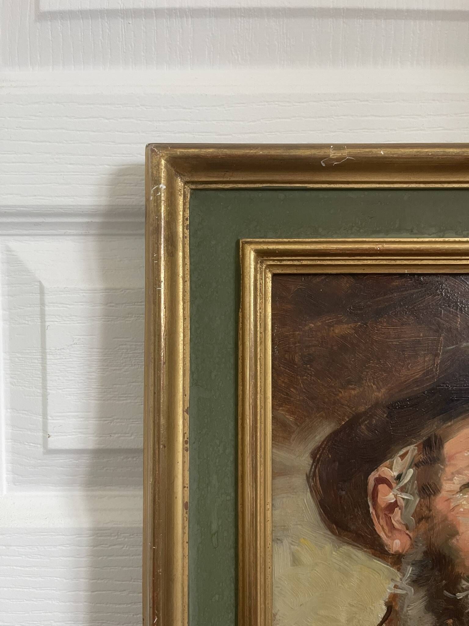 Old Oil Painting Portrait of an Old Man Signed CARDELLA