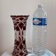 Antique bohemian crystal vase from the mid-20th century in bacara style.