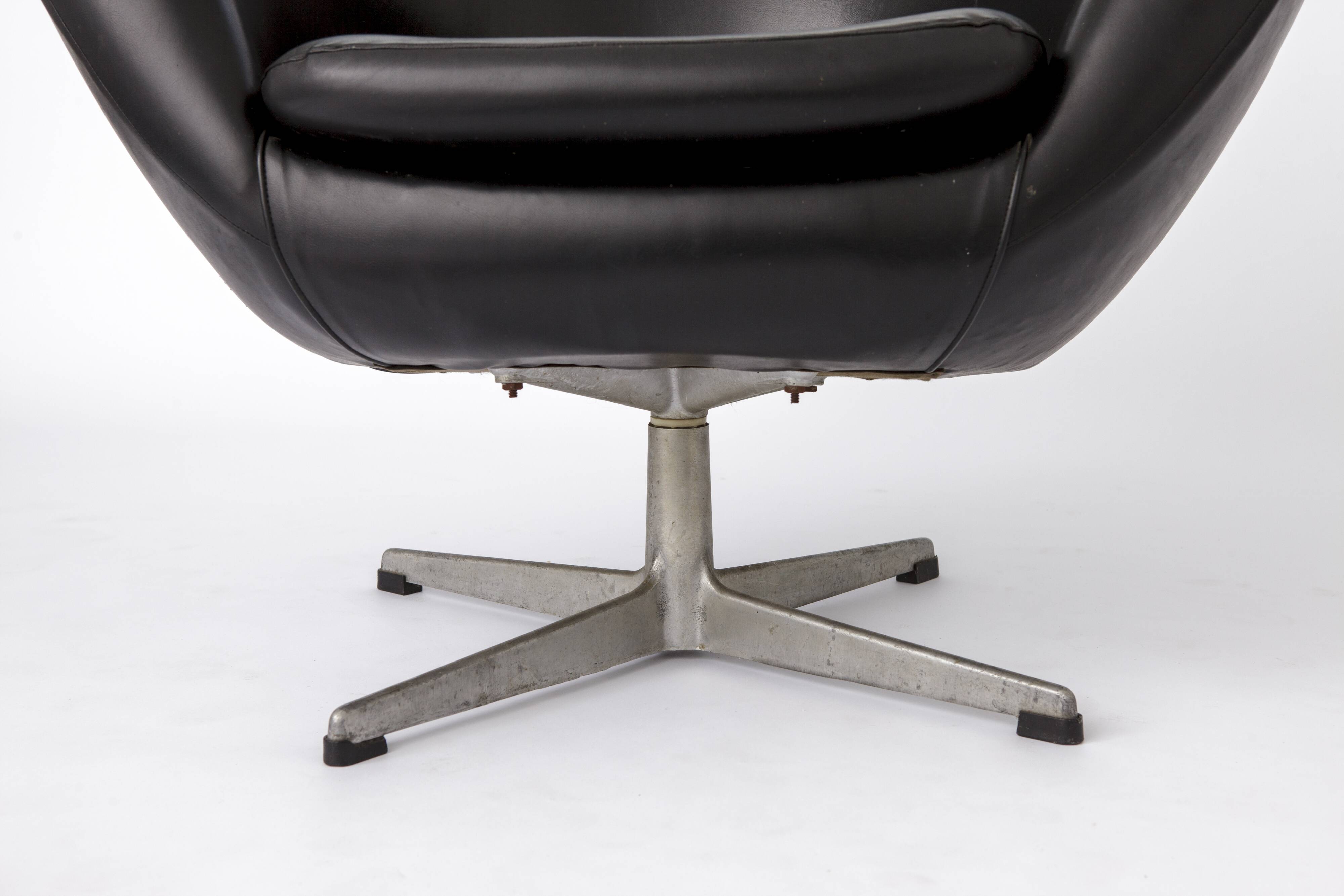 Vintage-Drehsessel aus den 1960er Jahren von Overman, Schweden