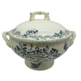 soup tureen Badonviller Théophile Fenal jasmine and butterflies decor