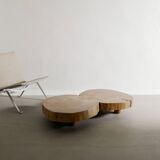 MId Century Brazilian Sculptural Wooden Low table, 1960s