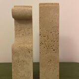 Travertine giraffe bookends, Fratelli Mannelli, Italy, 1970s