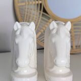 Magnificent pair of vintage ceramic bookends (D-0022)