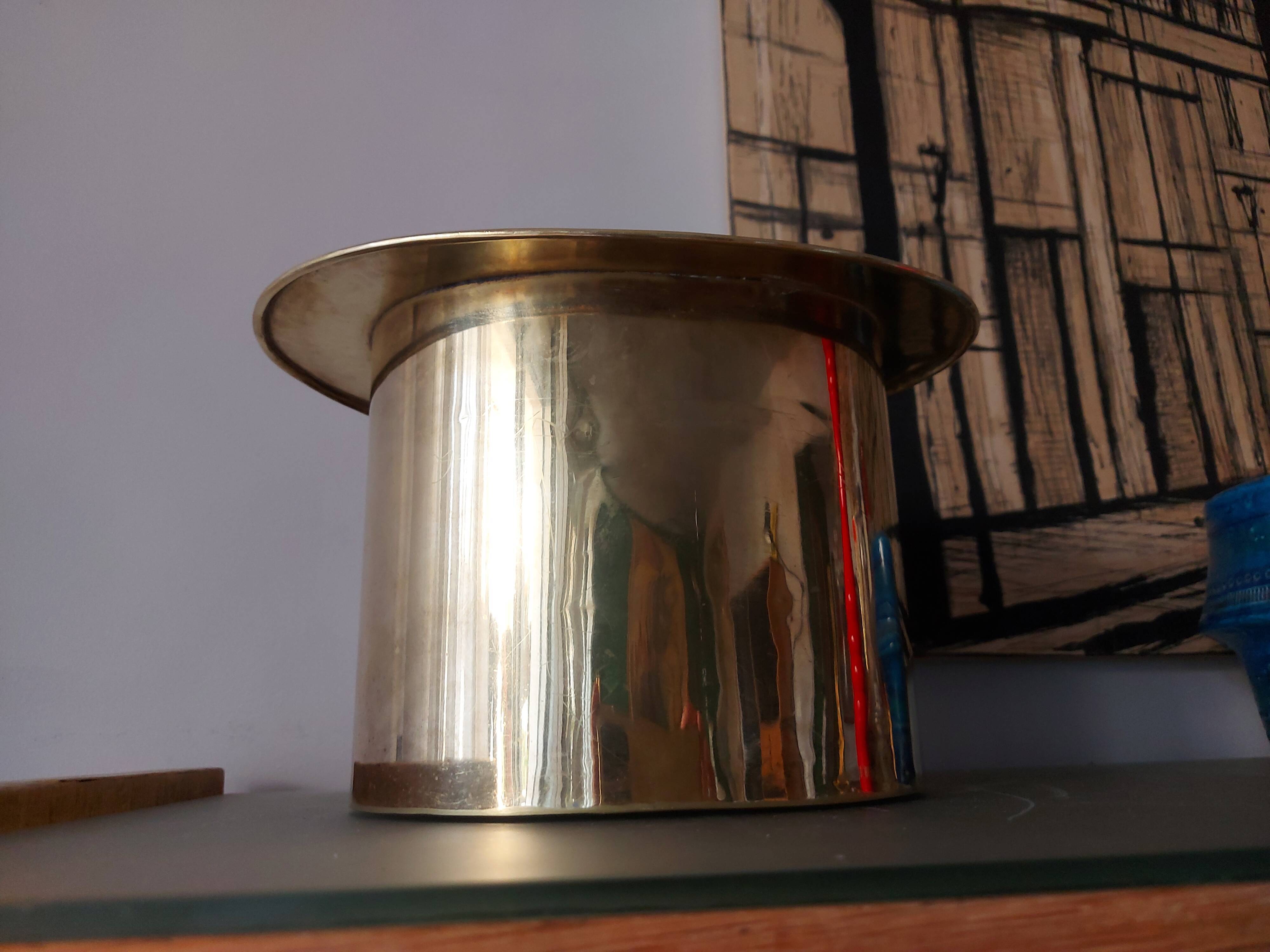 Champagne bucket hat in gilded brass