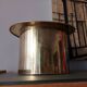Champagne bucket hat in gilded brass