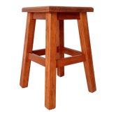 Tabouret vintage en bois massif