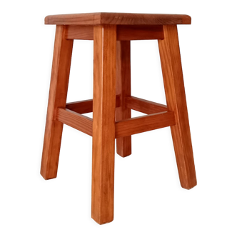 Tabouret vintage en bois massif