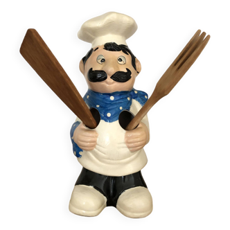 Decorative kitchen utensil holder chef