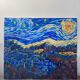 Starry night landscape painting oil on canvas