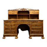 Charles X period presbytery desk in burr walnut circa 1820