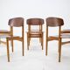 1960s Set of 6 Børge Mogensen Model 122 Oak and Teak Dining Chairs for Søborg Møbelfabric, Denmark