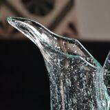 Carafe/pitcher signed Biot blown glass