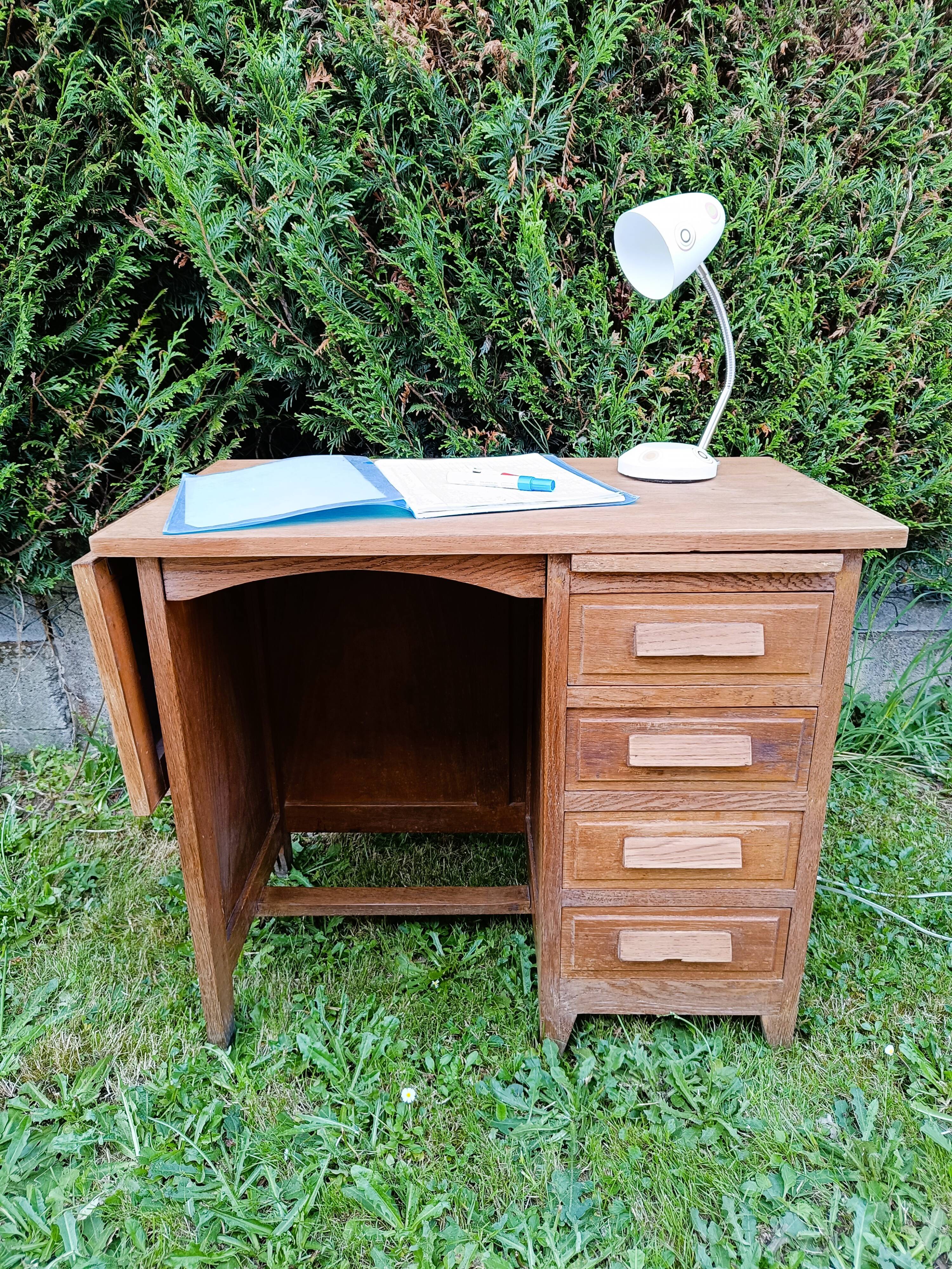Antique solid oak desk