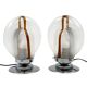 Toni Zuccheri, Set of 2 of Murano glass lamps, Mazzega, Murano Italy 1970