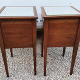 2 bedside tables mirror tray