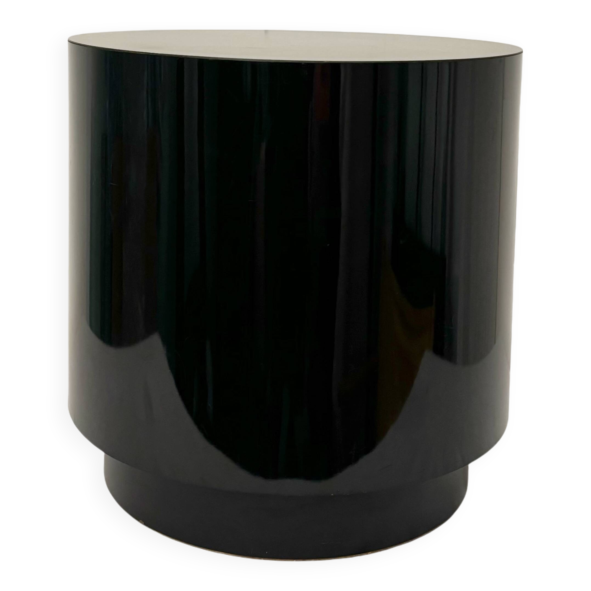 Side table, black melamine coffee table, 1970