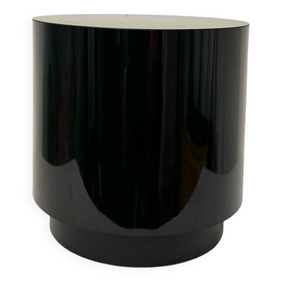 Bout de canapé, table basse d’appoint mélaninée noir 1970