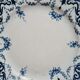 Antique flat plate Creil & Montereau "garlands" blue decoration
