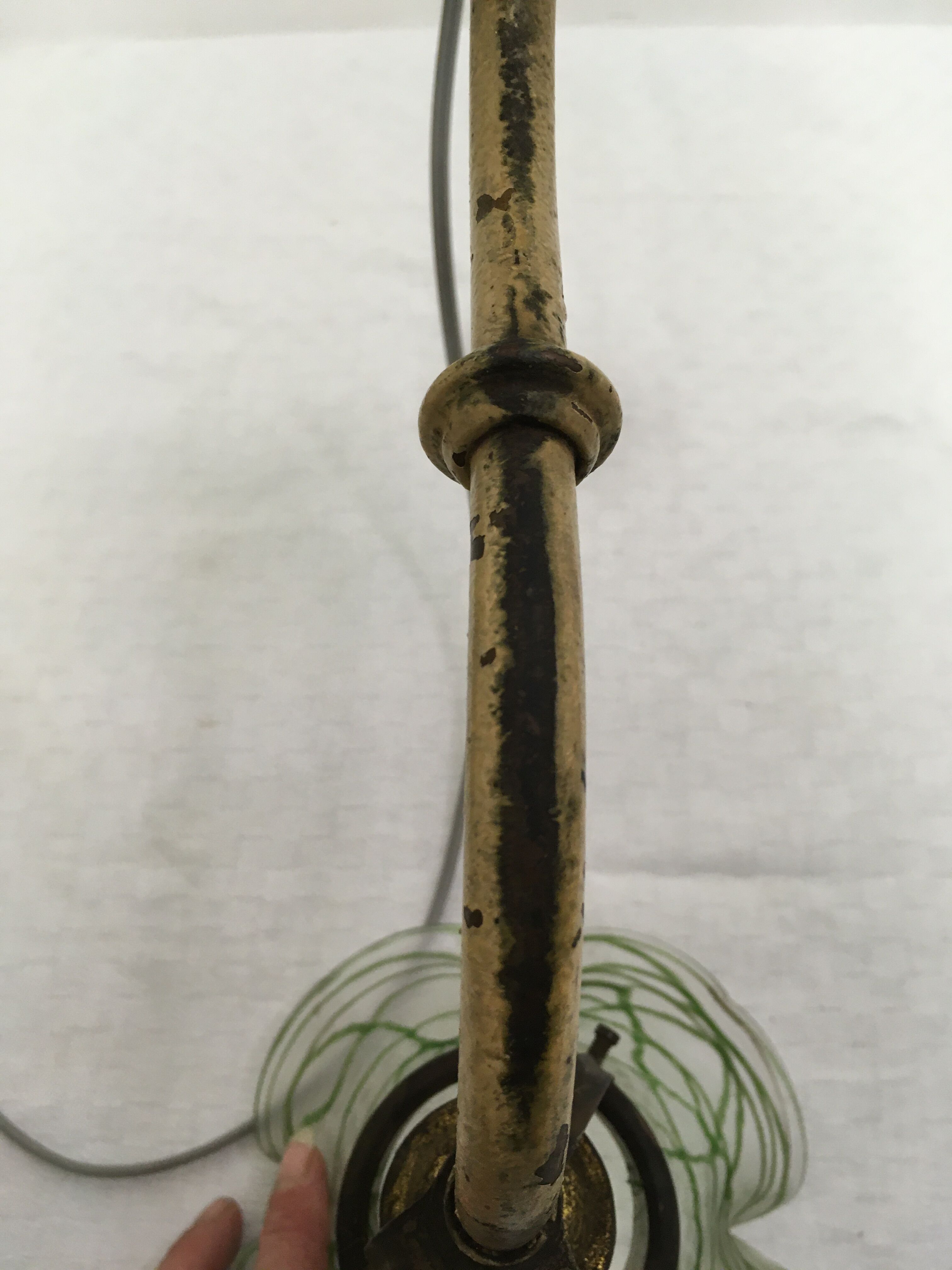 Wall lamp, art deco tulip colored glass