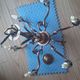 Louis XV bronze chandelier with crystal pendants - 9 lights