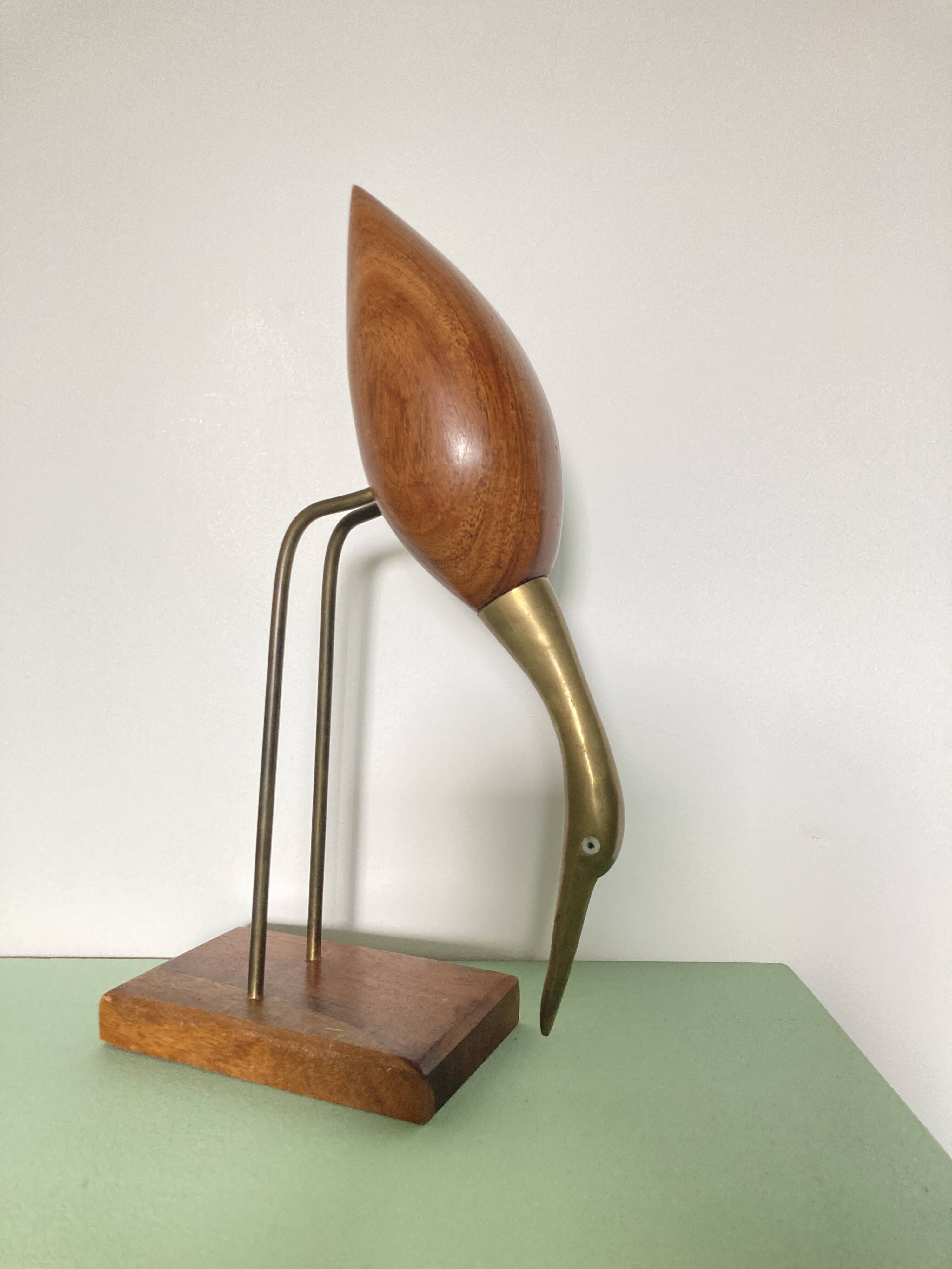 Heron brass and scandinavian teak 1960