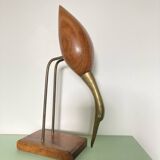 Heron brass and scandinavian teak 1960