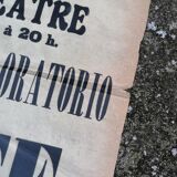 Old theater poster Opéra Orphée June 1944 Perpignan