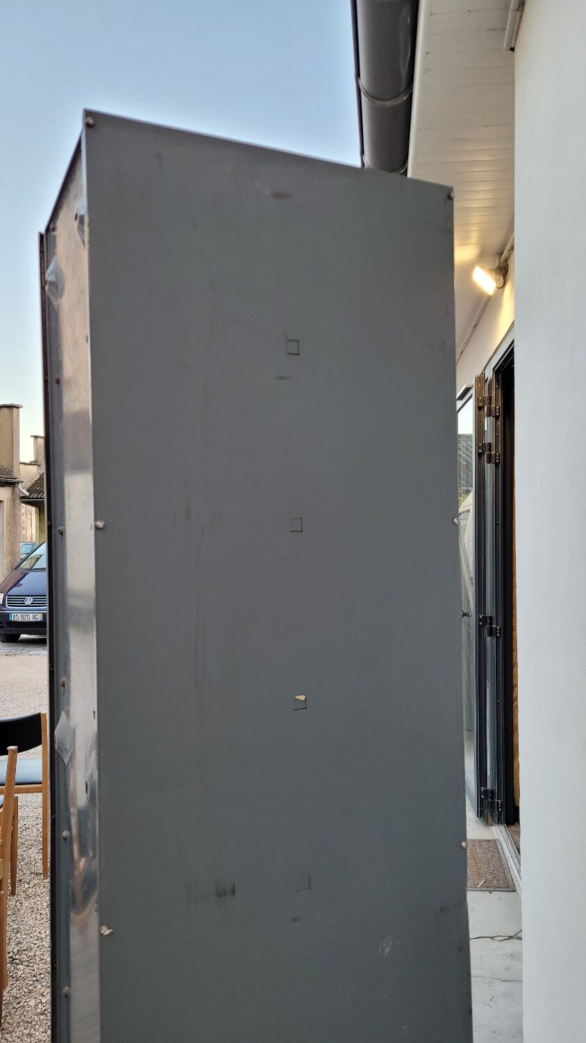 Metal locker cabinet Ronéo 1950 industrial