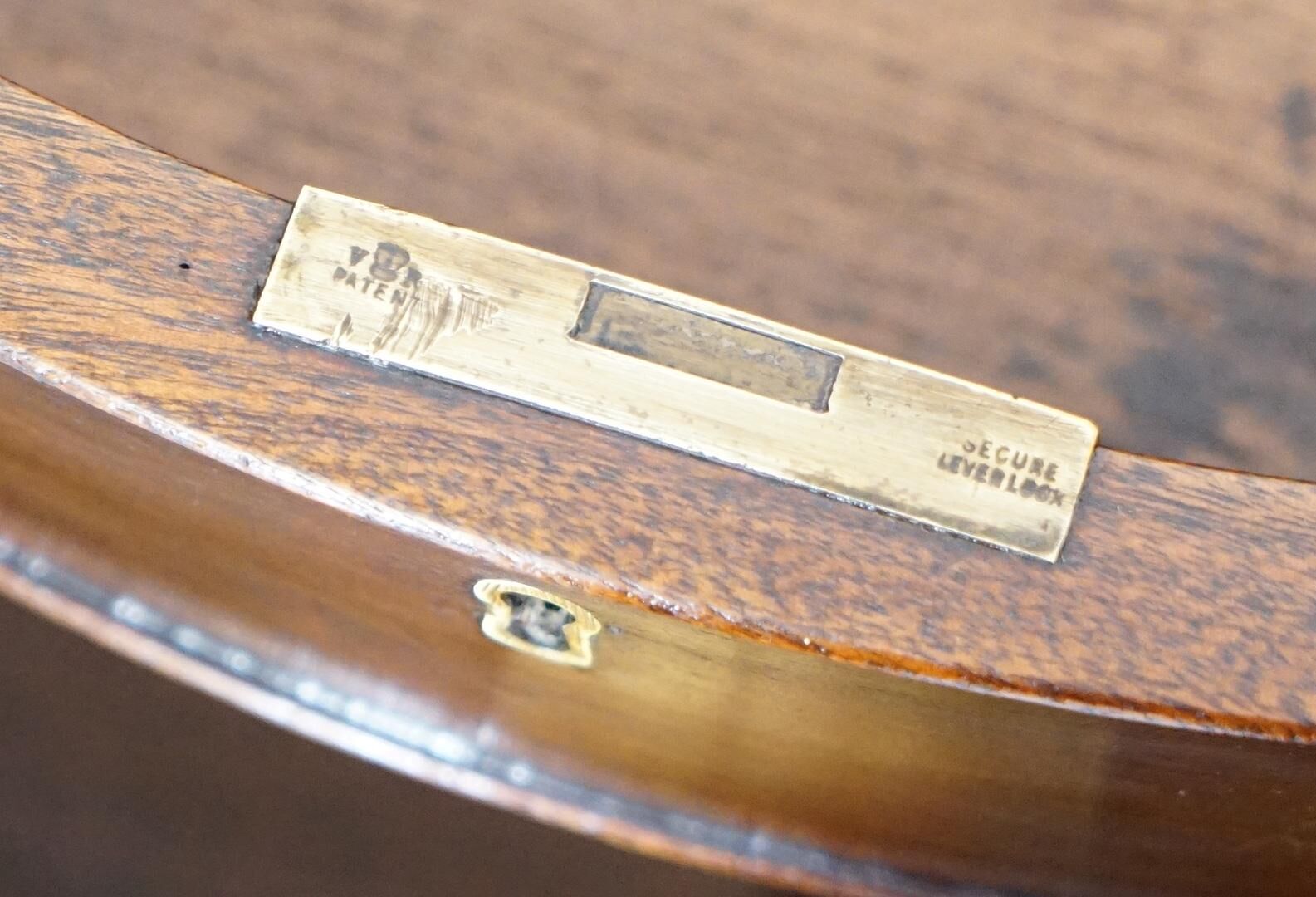 Victorian desk with leather top, restored.