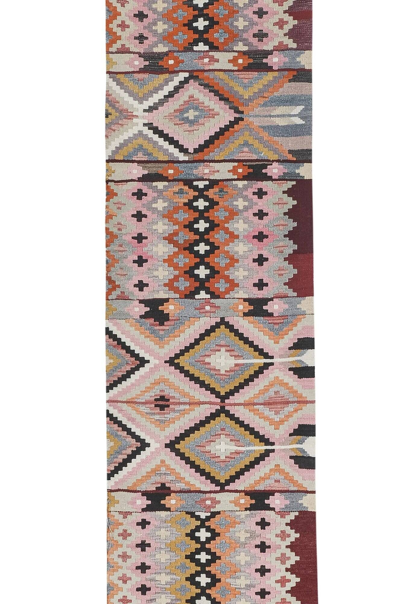 Vintage Turkish hallway rug 80x426 cm