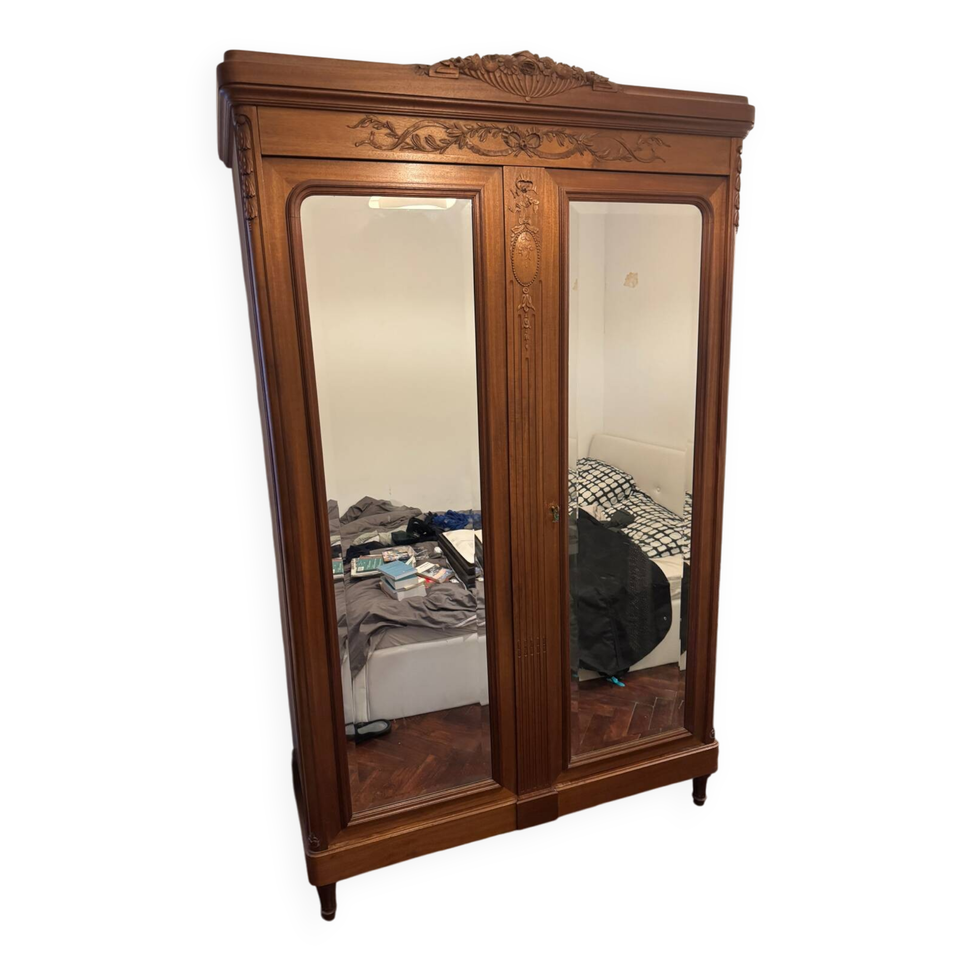 Raw wood wardrobe woodwork