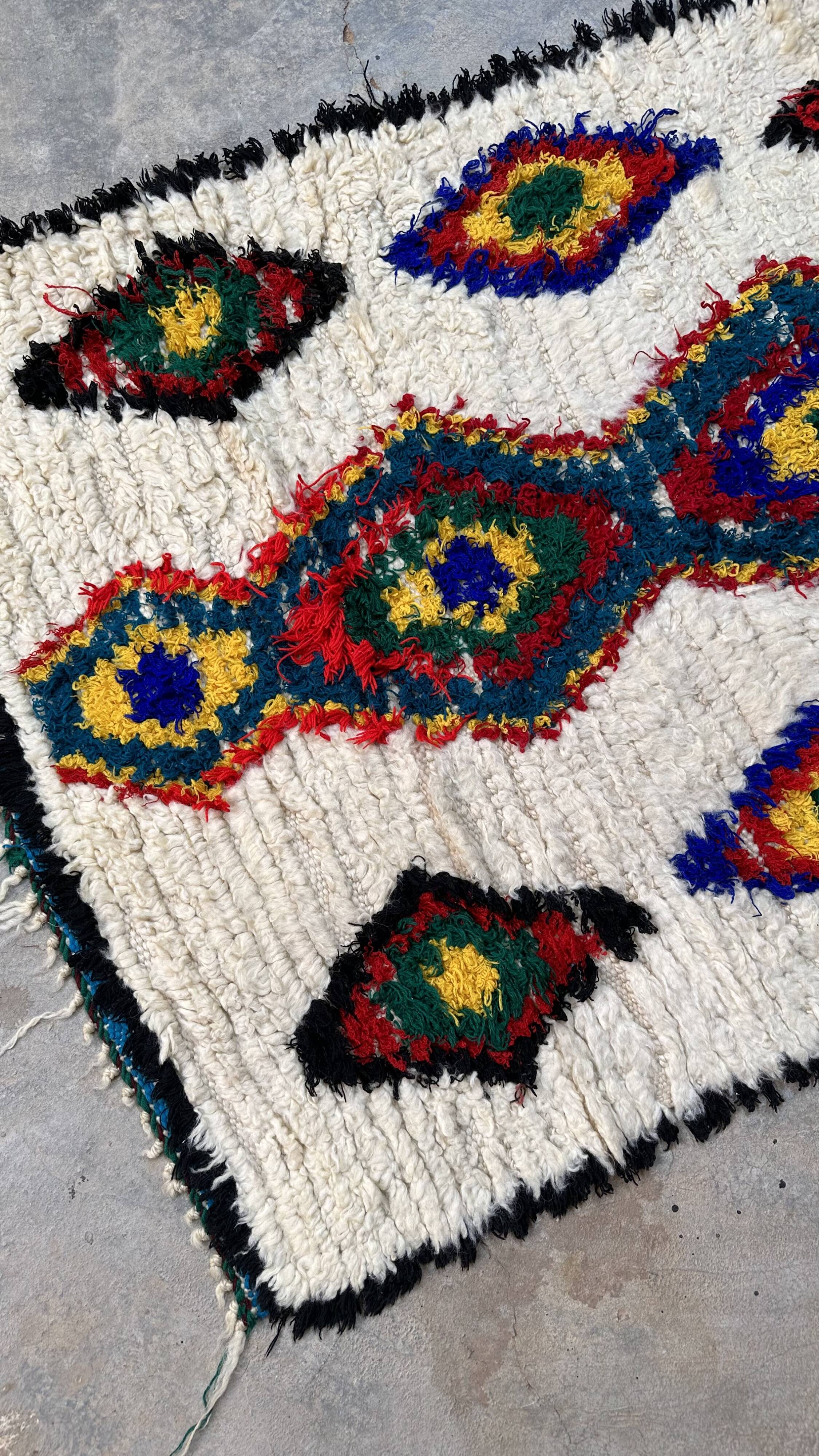 Colorful Moroccan rug Azilal - 190 x 75 cm