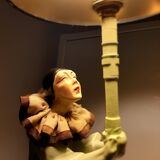 Lampe Arlequin-Pierrot art déco cubiste
