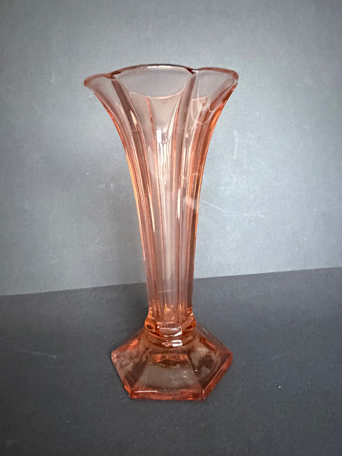 2 Art Deco vases in moulded glass