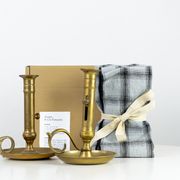 2 candle holders and 2 tea towels — All fire all flame #76