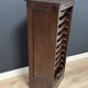 Antique mahogany roll-top filing cabinet with 10 drawers