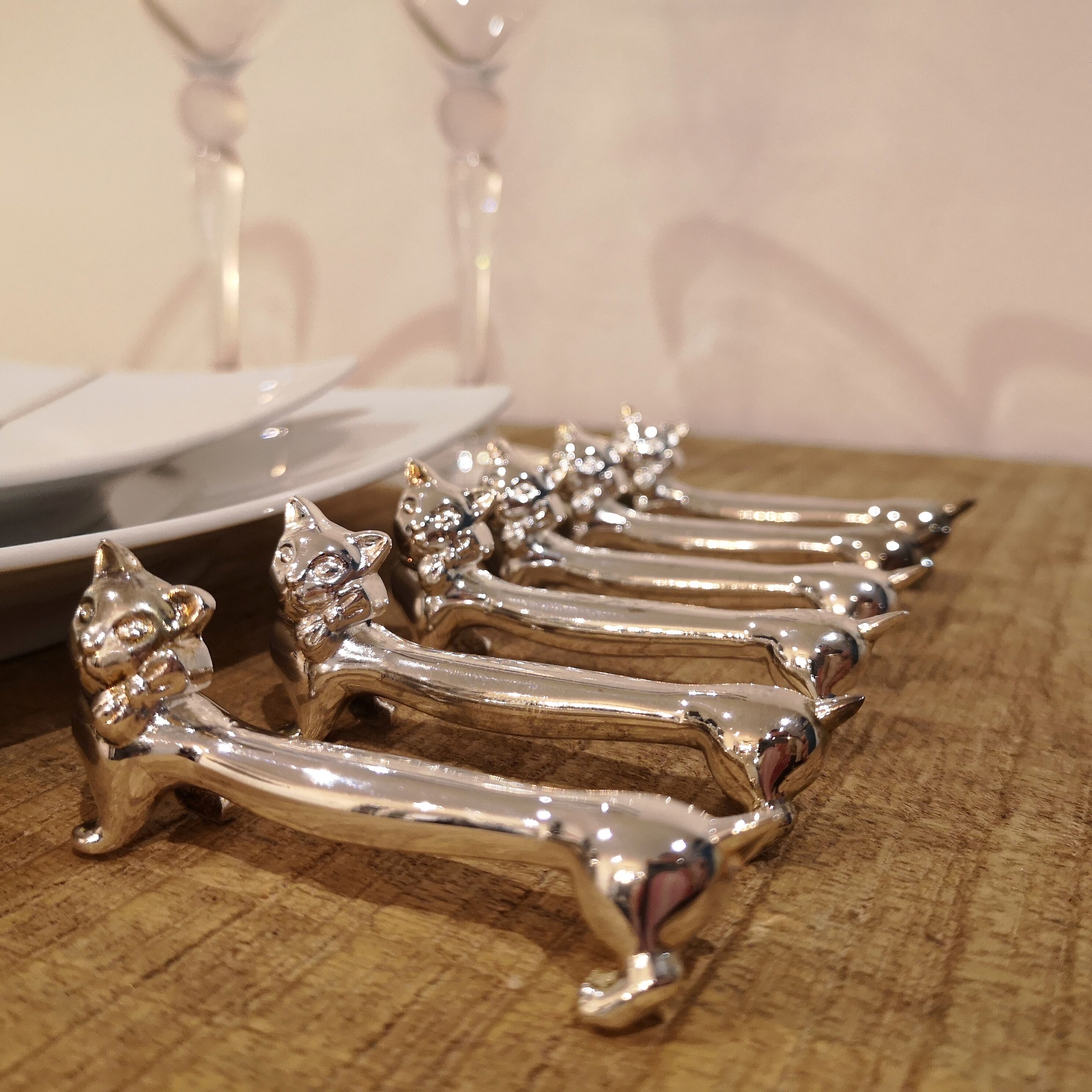 Set de 6 porte-couteaux vintage