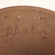 Plat en grès pyrité signé vintage 1970