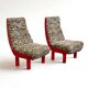 Ensemble de fauteuils lounge léopard postmodernes italiens – 1980