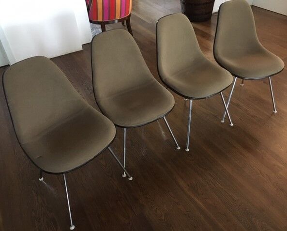 Series of 4 chairs DSX Charles Eames for Herman Miller, 1970