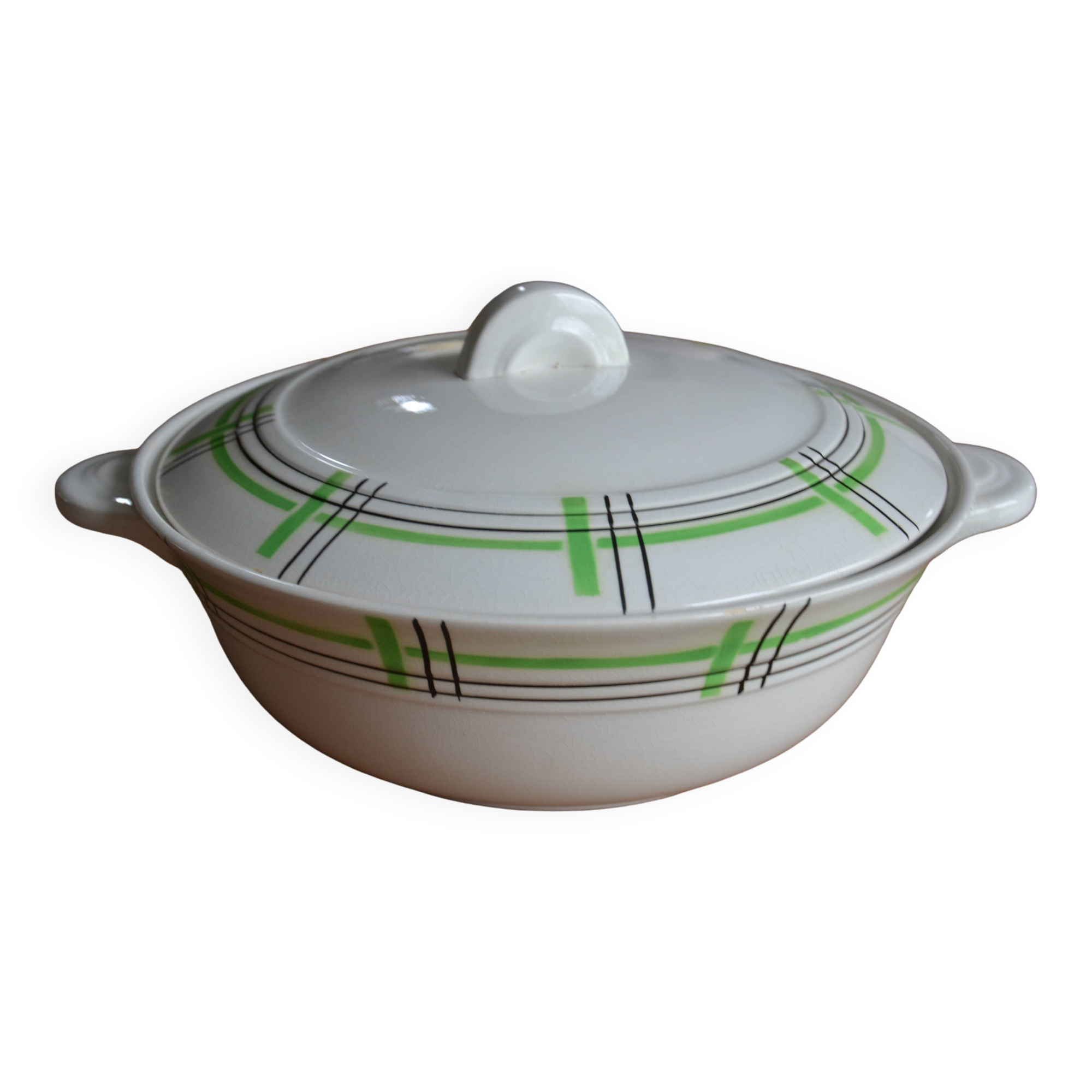 Ceranord St Amand tiled soup tureen