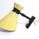 Vintage yellow diabolo wall lamp, 1960