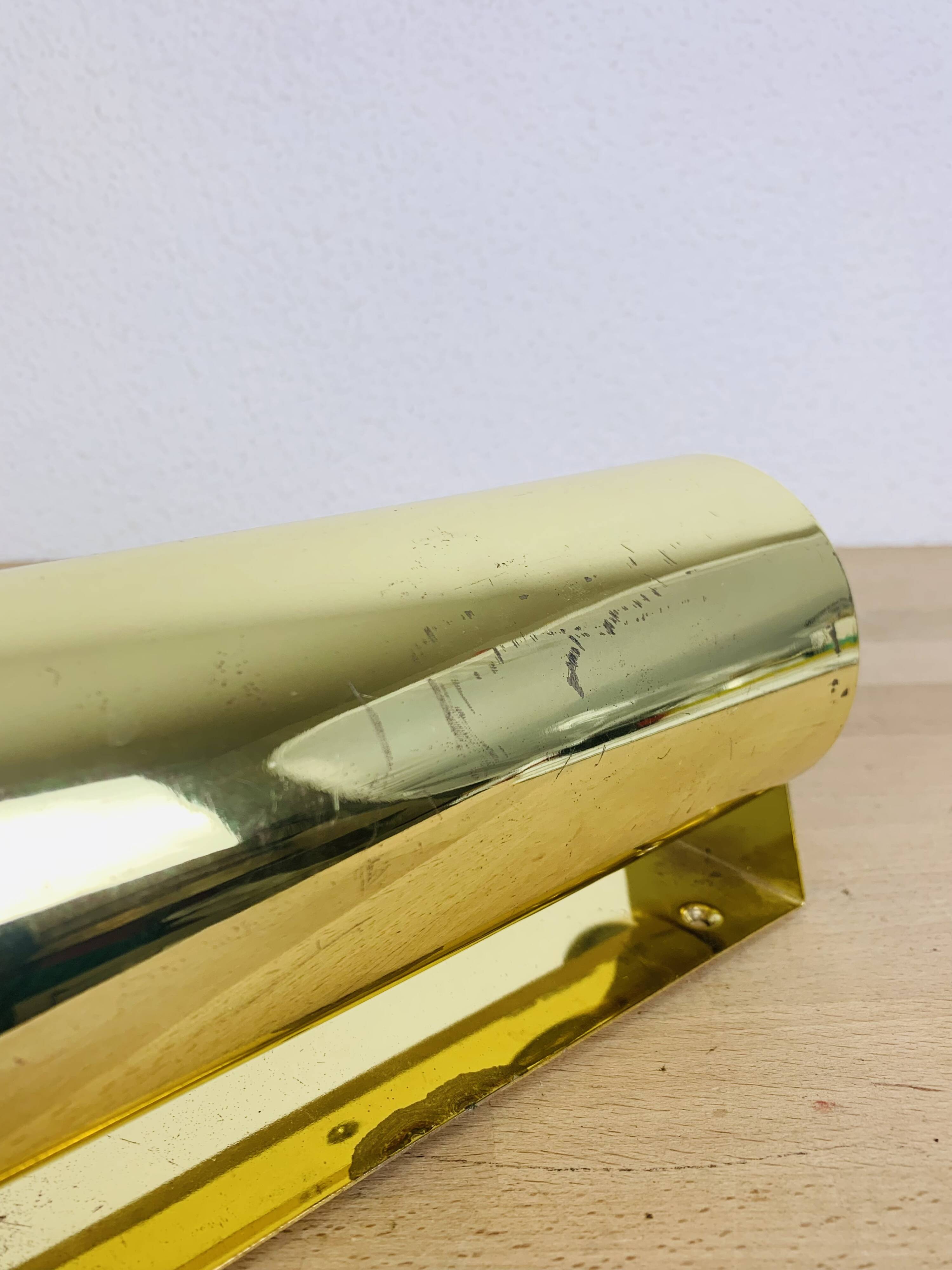 Ikea V413 vintage roller wall lamp, gold metal