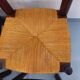 Set of 6 vintage brutalist chairs by Georges Robert in straw wood from the 1960s.